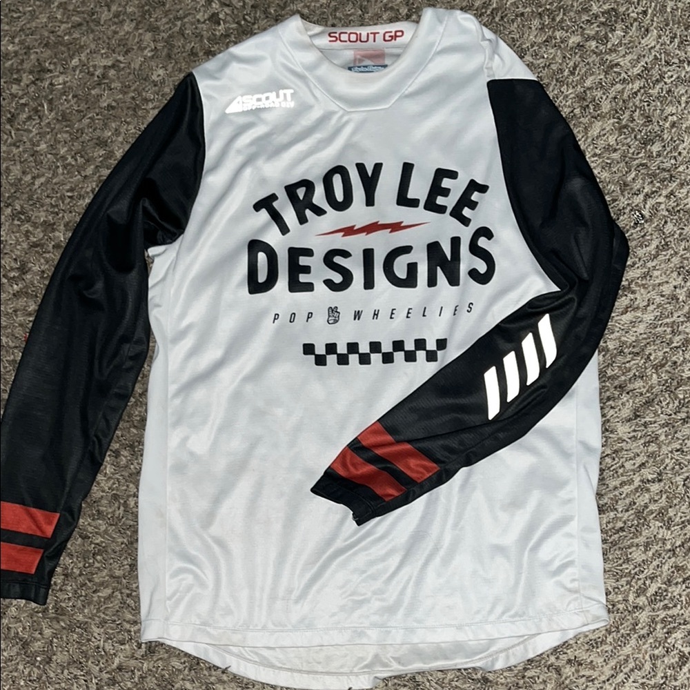 Men's Long Sleeve Shirt - White and Black